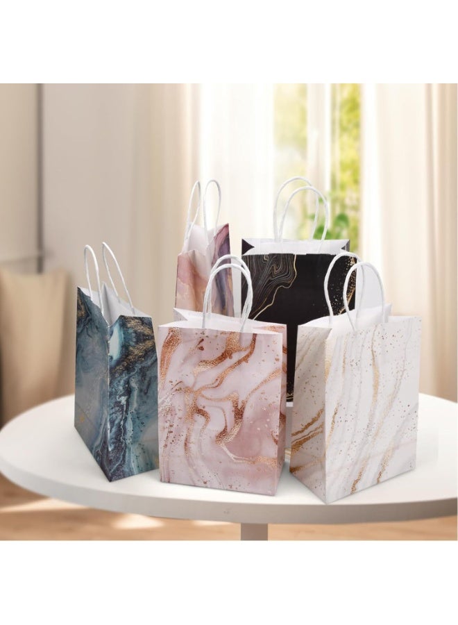 LYNLYN 20PCS Kraft Paper Party Gift Bags with Handles, Multipack for Kids, Birthday, Wedding, Baby Shower, Sweets（21 x 15 x 8 cm） - Image 5